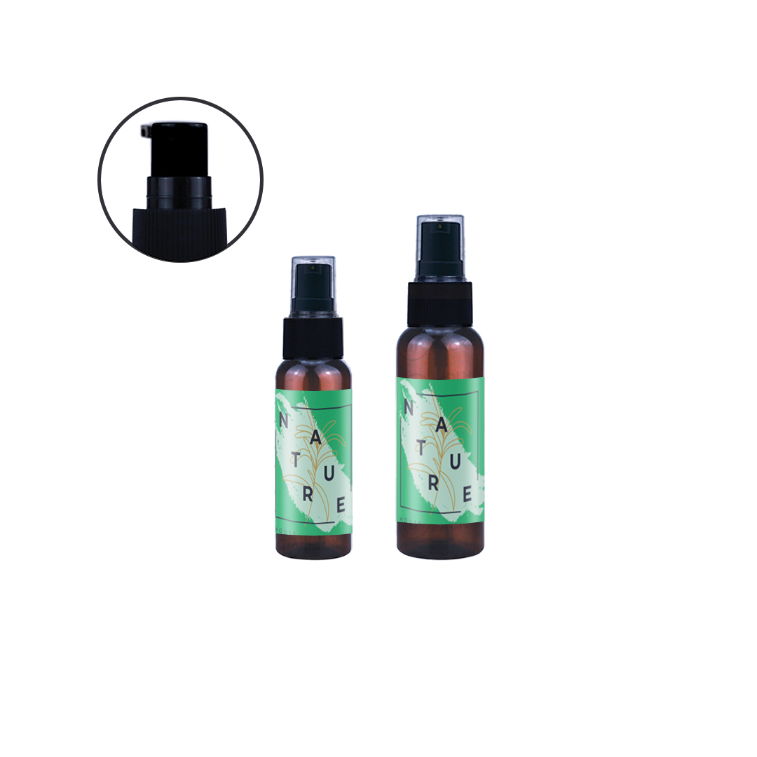 50ml 100ML- AP Amber Plastic With Pump Lotion